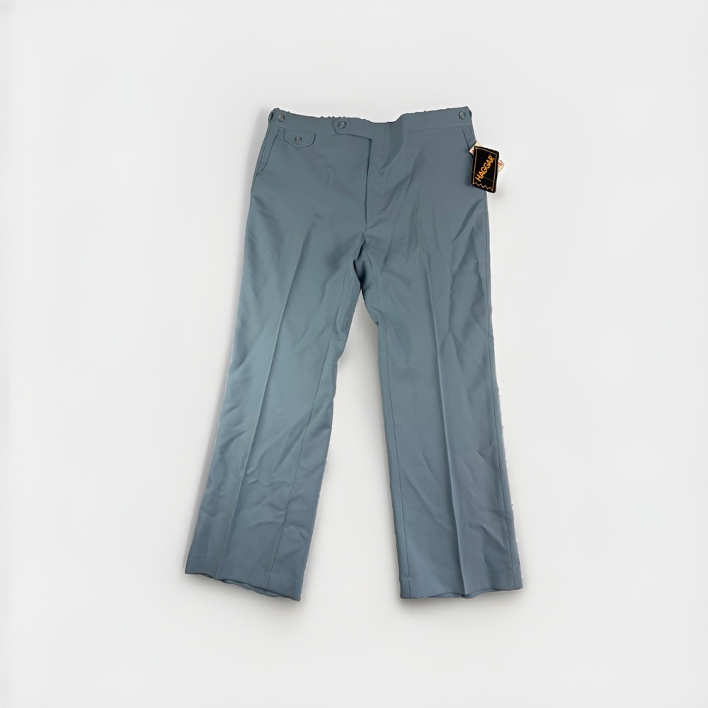 vintage Haggar scotch release stain resistant blue dress pants, men's 40x30